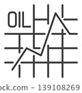Oil Trade Chart vector linear icon or logo element 139108269
