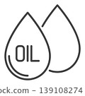 Oil drops vector linear icon or logo element 139108274