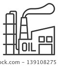 Oil Plant vector linear icon or logo element 139108275