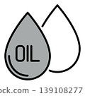 Pair of Oil drops vector colored icon or logo element 139108277