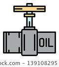 Oil Pipe vector colored icon or design element 139108295