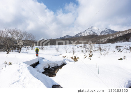 雪道徒步加賀大山的形象 139108360