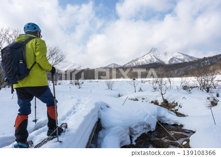 雪道徒步加賀大山的形象 139108366