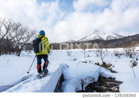 雪道徒步加賀大山的形象 139108368