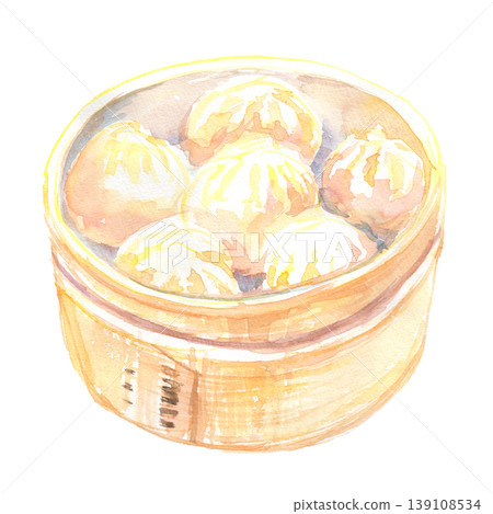 Watercolor illustration of xiao long bao Watercolor illustration of xiao long bao 139108534