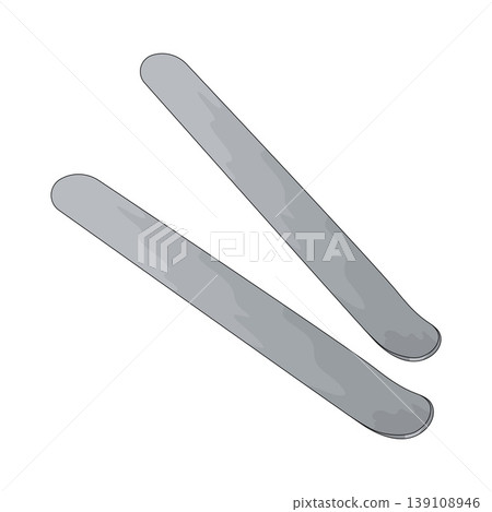 Illustration of Tongue Depressor Illustration of Tongue Depressor 139108946