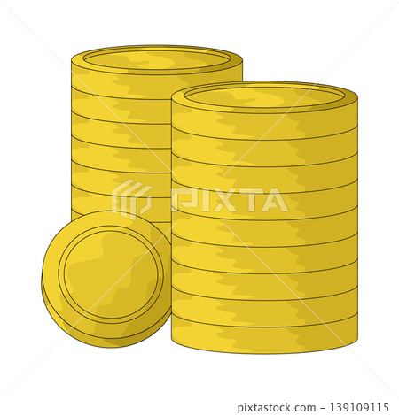 Illustration of Coin Stack Illustration of Coin Stack 139109115