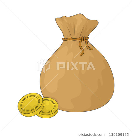 Illustration of Money Bag Illustration of Money Bag 139109125