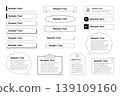 簡約線條藝術文字方塊與標籤素材集（極簡主義、UI、標題） 139109160