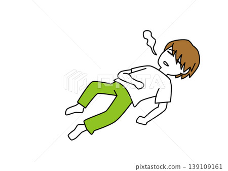 A person who is tired and lying on their back A person who is tired and lying on their back 139109161