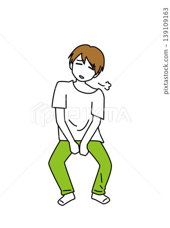 A person who is sighing and feeling drained. A person who is sighing and feeling drained. 139109163