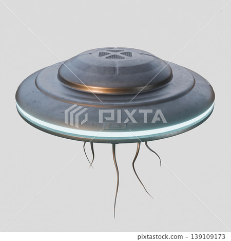 unidentified flying object isolated on white background unidentified flying object isolated on white background 139109173
