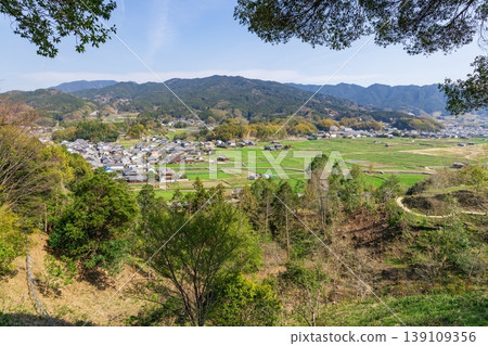 A view of Asuka Village from Amakashi Hill, in Asuka Village, Nara Prefecture. 139109356