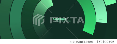 Circle Green Gradient Segmented Arcs Abstract Background Circle Green Gradient Segmented Arcs Abstract Background 139109396