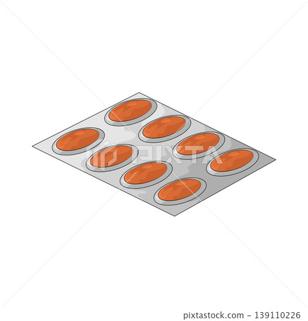 Illustration of Tablet Medication 139110226
