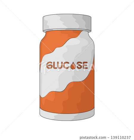 Illustration of Glucose medicine bottle Illustration of Glucose medicine bottle 139110237