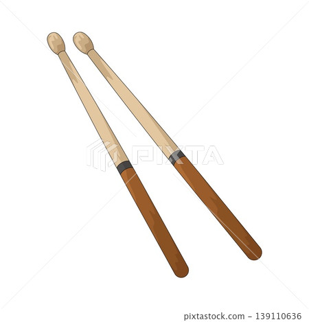 Illustration of Drumsticks 139110636