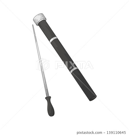 Illustration of Conductor Baton Illustration of Conductor Baton 139110645