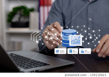 Connected Analytics Platform and Information Governance Concept Connected Analytics Platform and Information Governance Concept 139110921
