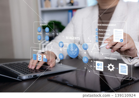 Title: AI Agents for Task Management and Knowledge Processing Concept 139110924