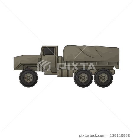 Illustration of Military Truck Illustration of Military Truck 139110968