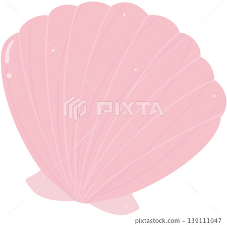 Pink seashell icon for ocean beach souvenir 139111047