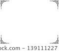 Antique design corner frame / corner / black / illustration / material 139111227