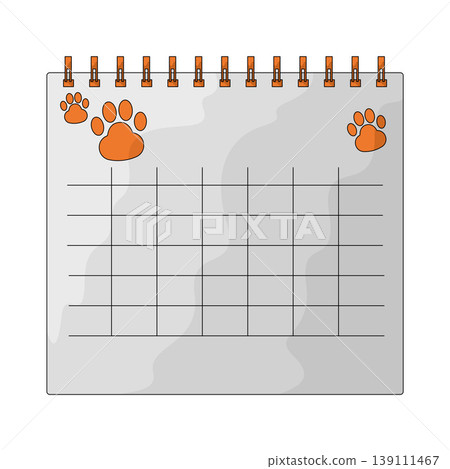Illustration of Pet Calendar Illustration of Pet Calendar 139111467