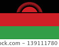 Malawi flag vector illustration with official colors and proportions, malawian national flag concept. 139111780