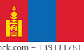 Mongolia flag vector illustration with official colors and proportions, mongolian national flag concept. 139111781