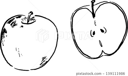 蘋果的簡單手繪風格插圖。 蘋果的簡單手繪風格插圖。 139111986