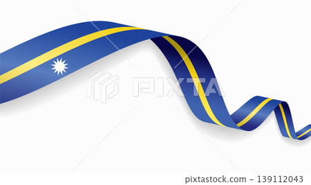 Nauruan flag waving ribbon design for national holidays. Vector illustration. Nauruan flag waving ribbon design for national holidays. Vector illustration. 139112043