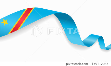 Congolese flag waving ribbon design for national holidays. Vector illustration. Congolese flag waving ribbon design for national holidays. Vector illustration. 139112083