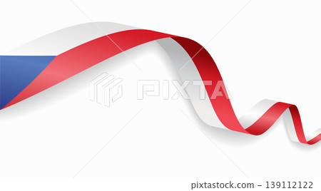 Czech flag waving ribbon design for national holidays. Vector illustration. Czech flag waving ribbon design for national holidays. Vector illustration. 139112122