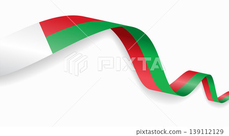 Madagascar flag waving ribbon design for national holidays. Vector illustration. Madagascar flag waving ribbon design for national holidays. Vector illustration. 139112129