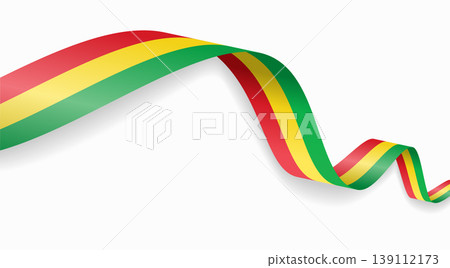 Bolivian flag waving ribbon design for national holidays. Vector illustration. Bolivian flag waving ribbon design for national holidays. Vector illustration. 139112173