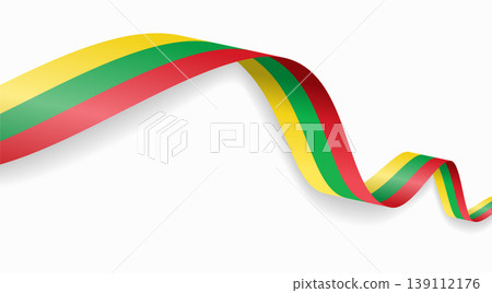 Lithuanian flag waving ribbon design for national holidays. Vector illustration. Lithuanian flag waving ribbon design for national holidays. Vector illustration. 139112176