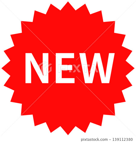 貼紙設計以紅色鋸齒狀圓圈為特色,圓圈上寫著“NEW”字樣。 貼紙設計以紅色鋸齒狀圓圈為特色,圓圈上寫著“NEW”字樣。 139112380