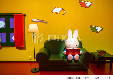Miffy read book on sofa at Lost in the woods in Huis Ten Bosch, Nagasaki 139112871