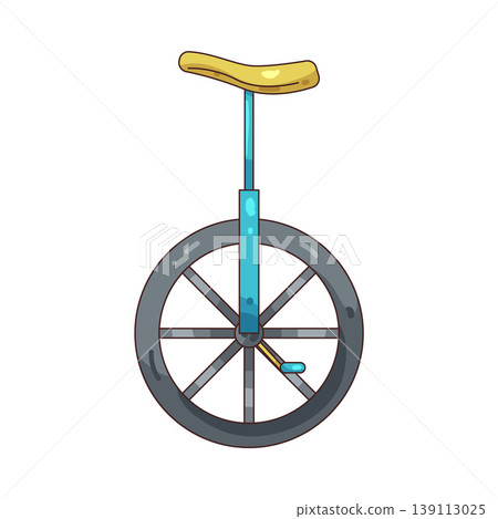 Illustration of unicycle Illustration of unicycle 139113025