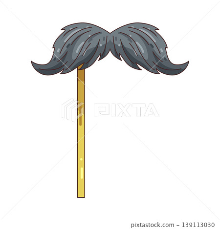 Illustration of mustache stick Illustration of mustache stick 139113030