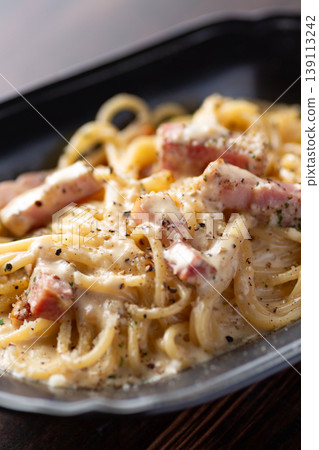 Bacon Carbonara Pasta 139113242
