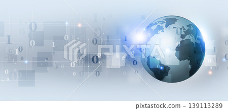 Global Web Binary Code Banner Global Web Binary Code Banner 139113289