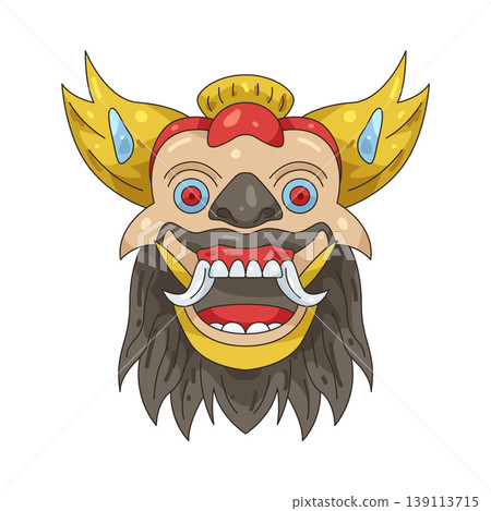 Illustration of barong mask 139113715