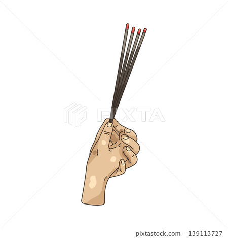 Illustration of incense stick 139113727