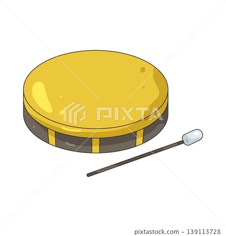 Illustration of ceremonial drum 139113728