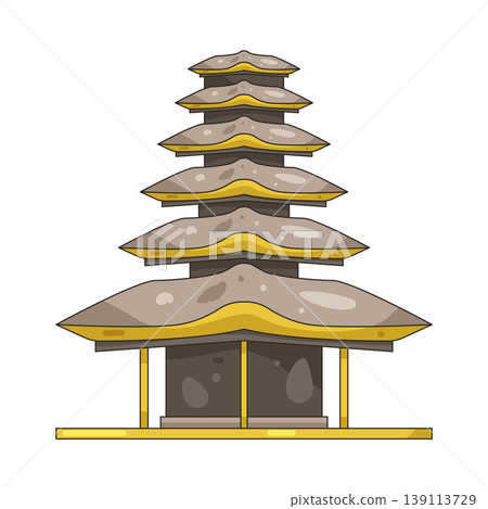 Illustration of Balinese temple 139113729