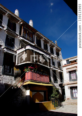 Traditional Tibetan architecture of Drepung Monastery Traditional Tibetan architecture of Drepung Monastery 139113993