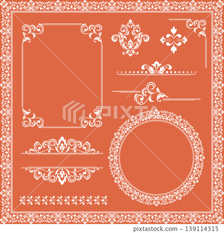 Vintage Set. Floral elements for design monograms, invitations, frames, menus and labels. Graphic design of the website, cafes, boutiques, hotels, wedding invitations. Vintage Set. Floral elements for design monograms, invitations, frames, menus and labels. Graphic design of the website, cafes, boutiques, hotels, wedding invitations. 139114315