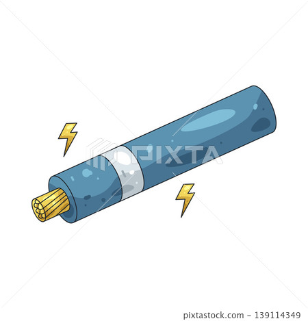 Illustration of electrical cable wire Illustration of electrical cable wire 139114349